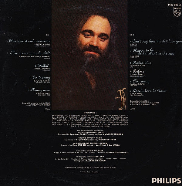 Demis Roussos : Happy To Be... (LP, Album, Gat)