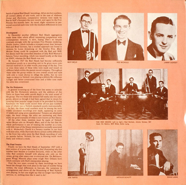 Red Nichols : 1925-28: The Redheads - We Three - Sam Lanin - The Six Hottentots (2xLP, Comp)