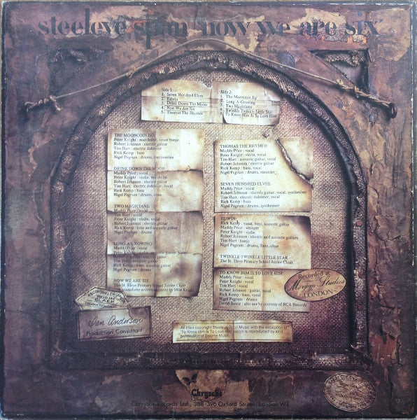 Steeleye Span : Now We Are Six (LP, Album, RP)