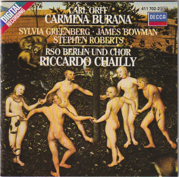 Carl Orff - Sylvia Greenberg, James Bowman (2), Stephen Roberts (2), Radio-Symphonie-Orchester Berlin Und Rundfunkchor Berlin, Riccardo Chailly : Carmina Burana (CD, Album)