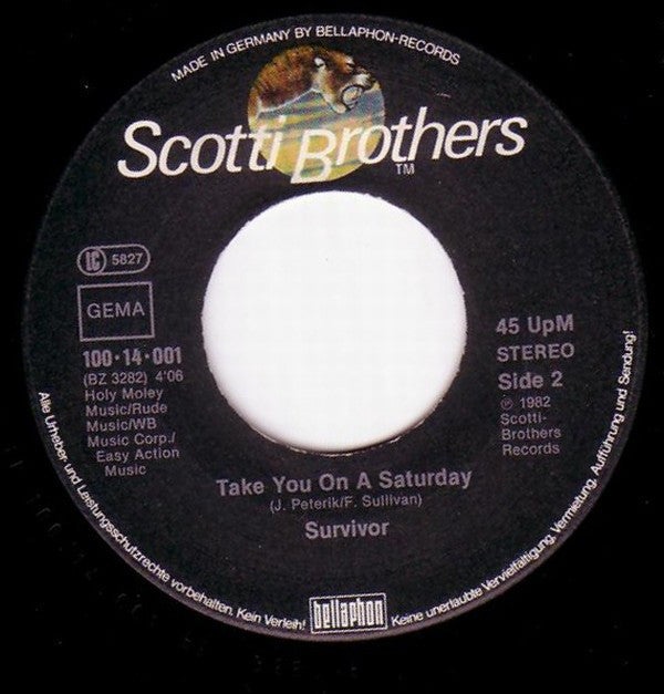 Survivor : Eye Of The Tiger (7", Single, RP)