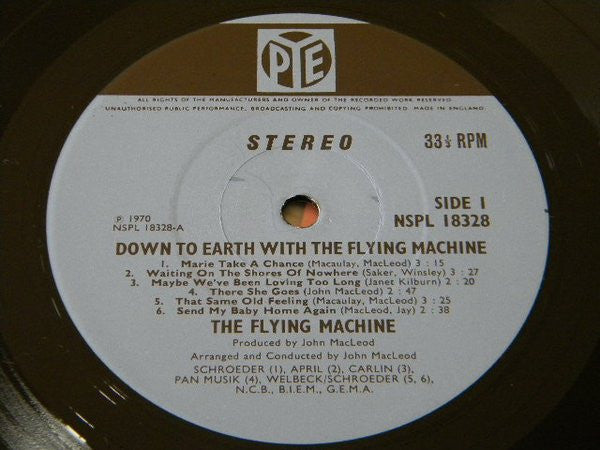 The Flying Machine : Down To Earth With The Flying Machine (LP, Album)