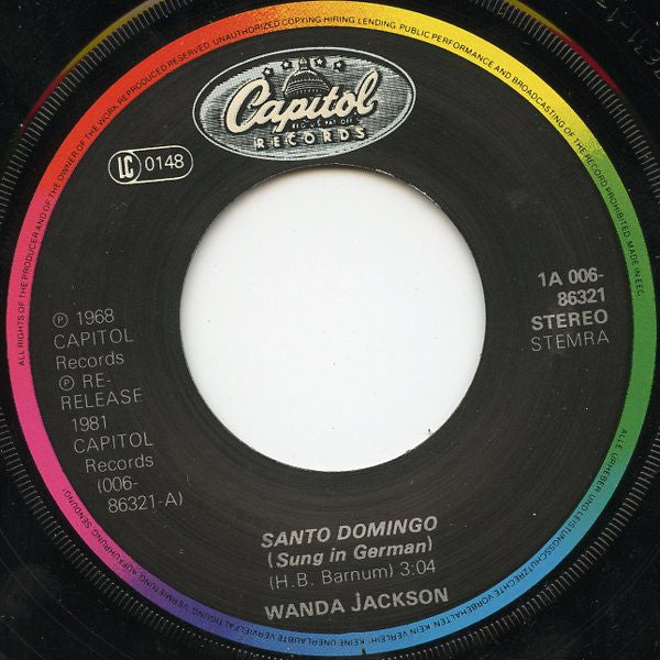 Wanda Jackson : Santo Domingo / Whirlpool (7", Single)