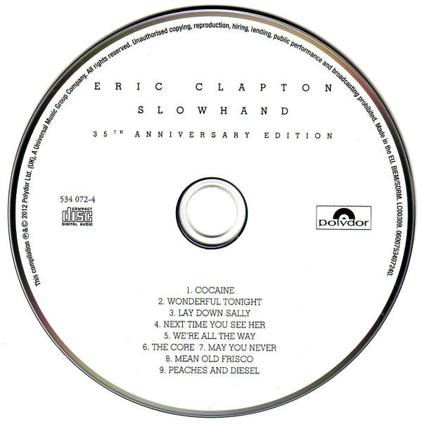 Eric Clapton : Slowhand (CD, Album, RE, RM)