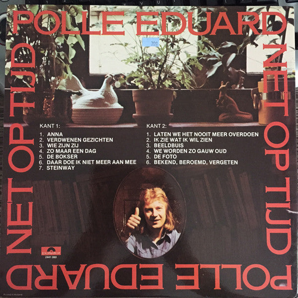 Polle Eduard : Net Op Tijd (LP, Album)