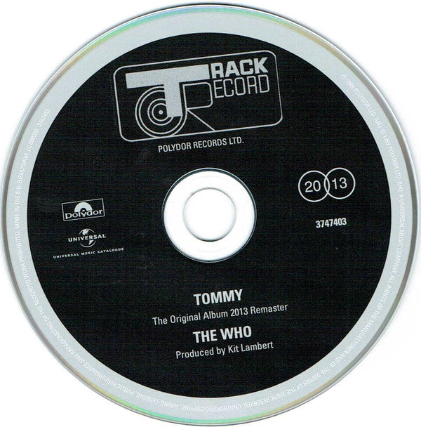 The Who : Tommy (CD, Album, RM)