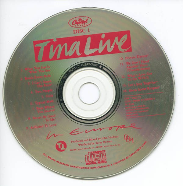 Tina Turner : Tina Live In Europe (2xCD, Album)