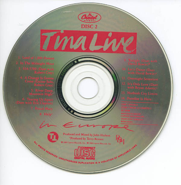 Tina Turner : Tina Live In Europe (2xCD, Album)