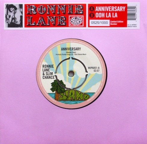 Ronnie Lane & Slim Chance : Anniversary (7", Single, Ltd, 4-P)