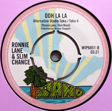 Ronnie Lane & Slim Chance : Anniversary (7", Single, Ltd, 4-P)