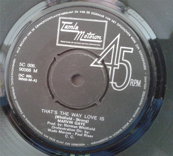 Marvin Gaye : That's The Way Love Is  (7", Single)