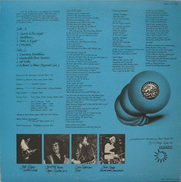 Manfred Mann's Earth Band : Nightingales & Bombers (LP, Album)