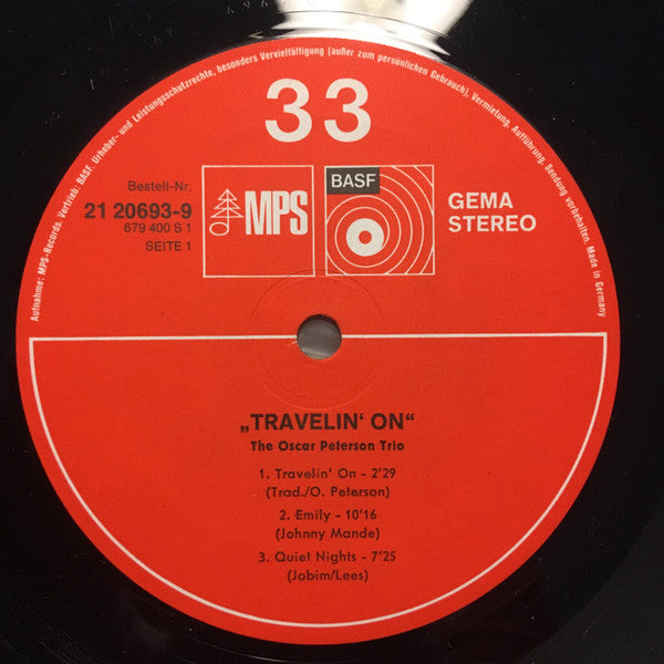 The Oscar Peterson Trio : Travelin' On  (LP, RE)