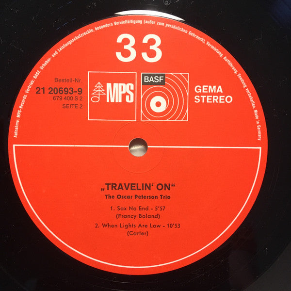The Oscar Peterson Trio : Travelin' On  (LP, RE)