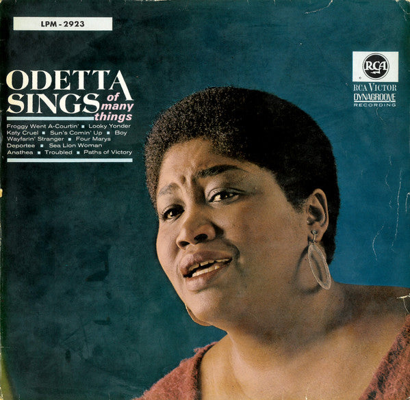 Odetta : Odetta Sings Of Many Things (LP, Album, Mono)