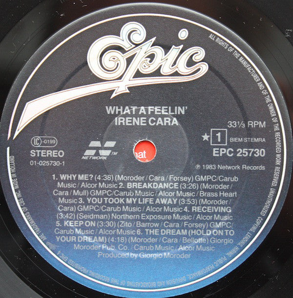 Irene Cara : What A Feelin' (LP, Album)