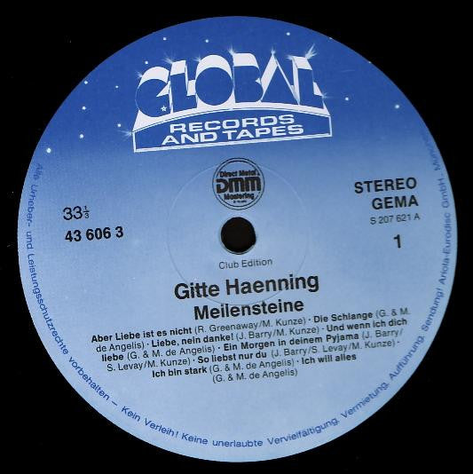 Gitte Hænning : Meilensteine (LP, Comp, Club)