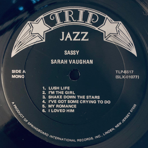 Sarah Vaughan : Sassy (LP, Album, Mono, RE)