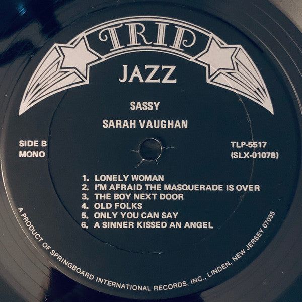 Sarah Vaughan : Sassy (LP, Album, Mono, RE)