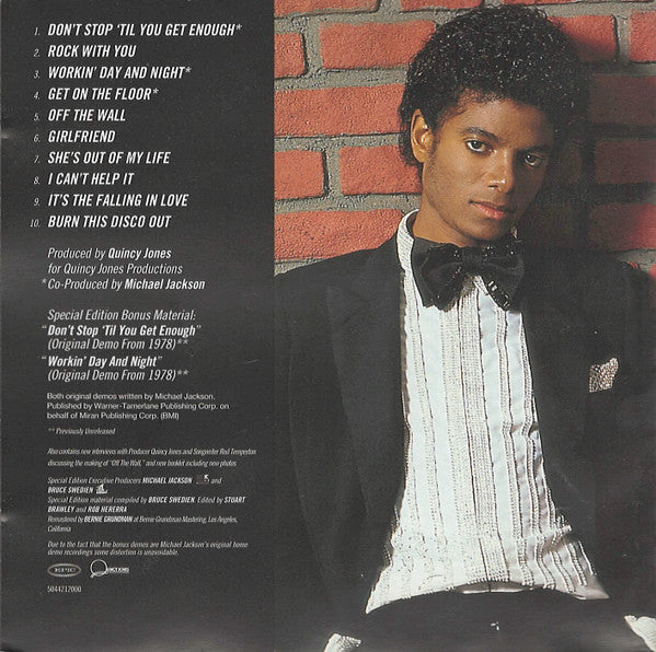 Michael Jackson - Off The Wall (CD) - Discords.nl