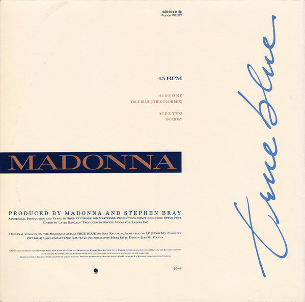 Madonna - True Blue (12" Tweedehands) - Discords.nl