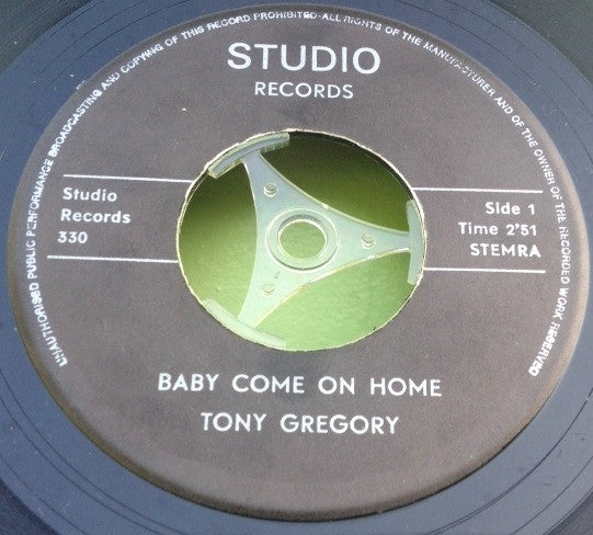 Tony Gregory, Lord Creator : Baby Come On Home / The End (7")