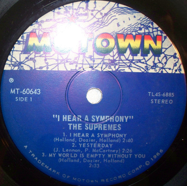 The Supremes : I Hear A Symphony (7", Jukebox)