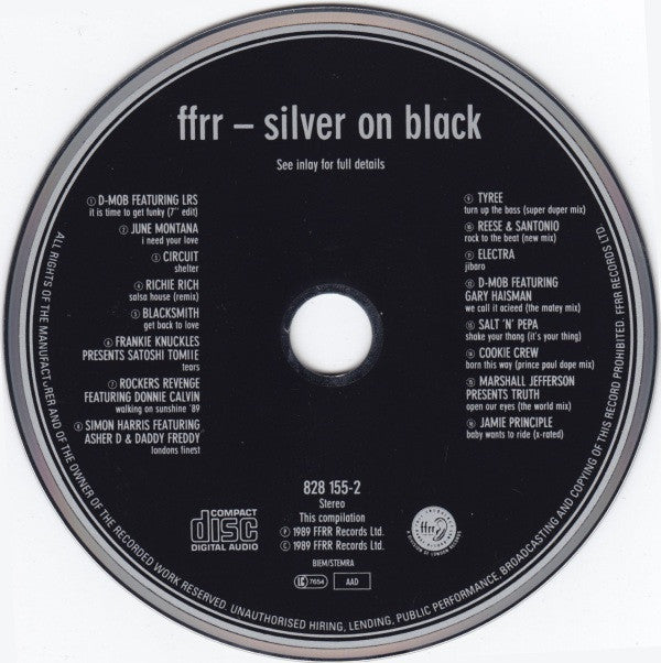 Various : FFRR - Silver On Black (CD, Comp)