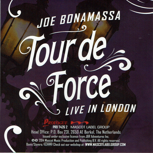 Joe Bonamassa : Tour De Force - Live In London - Royal Albert Hall (2xCD, Album)