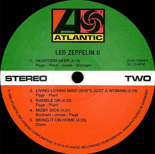 Led Zeppelin : Led Zeppelin II (LP, Album, RE, RM, 180)