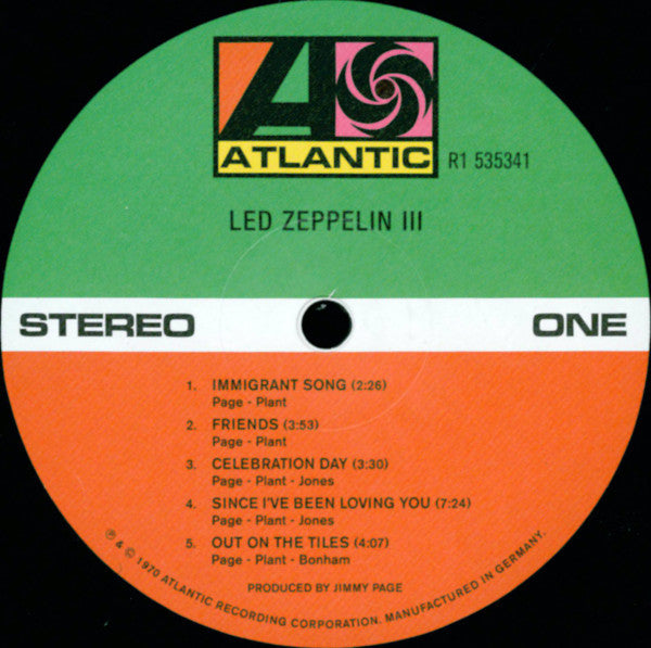 Led Zeppelin : Led Zeppelin III (LP, Album, RE, RM, 180)