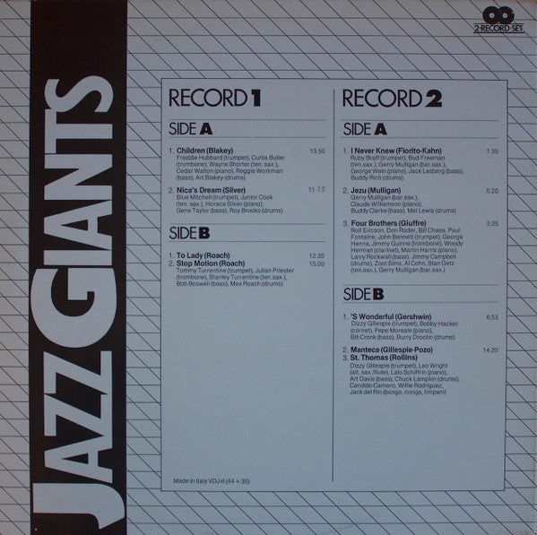 Various : Jazz Giants (2xLP, Comp, Gat)
