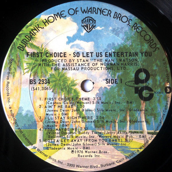 First Choice : So Let Us Entertain You (LP, Album)