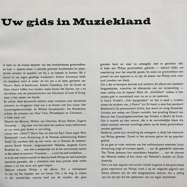 Various : Uw Gids In Muziekland (LP, Comp, Mono, Smplr)