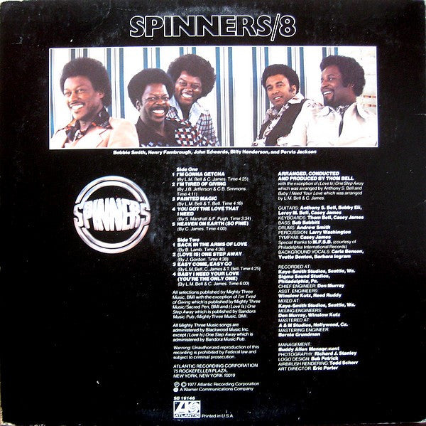 Spinners : Spinners/8 (LP, Album, Ric)