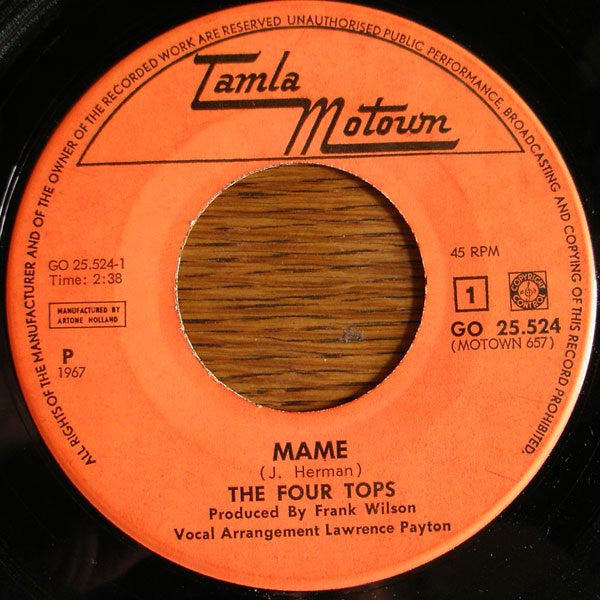 Four Tops : Mame / In The Still Of The Night (7", Single)