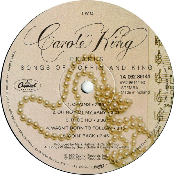 Carole King : Pearls Songs Of Goffin And King (LP, Album)