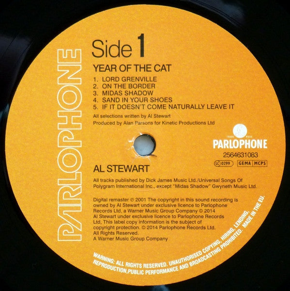 Al Stewart : Year Of The Cat (LP, Album, RE, Gat)
