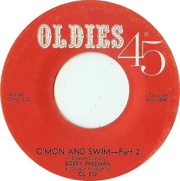 Bobby Freeman : C'mon And Swim (7", Single, RE)