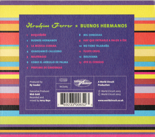 Ibrahim Ferrer : Buenos Hermanos (CD, Album)