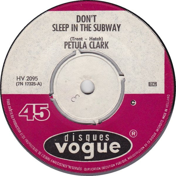 Petula Clark : Don't Sleep In The Subway (7", Single)