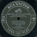 Harry Belafonte : "Mark Twain" And Other Folk Favorites (LP, Album, Ind)