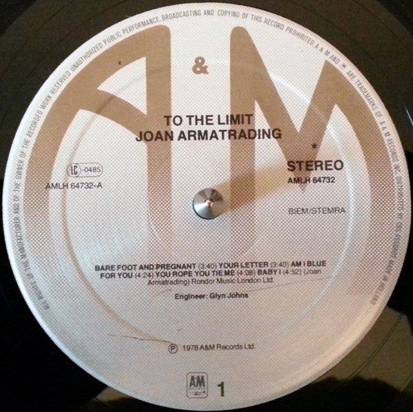 Joan Armatrading : To The Limit (LP, Album)