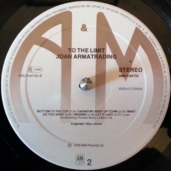 Joan Armatrading : To The Limit (LP, Album)