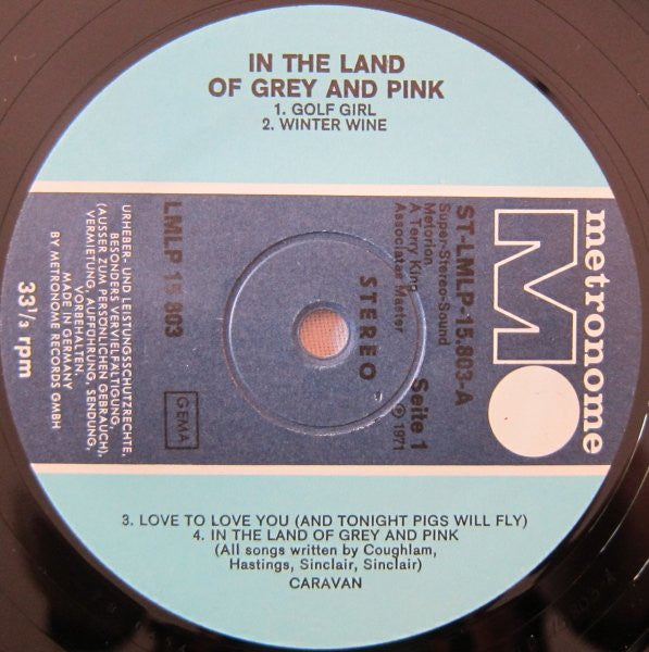 Caravan : In The Land Of Grey And Pink (LP, Album, Gat)