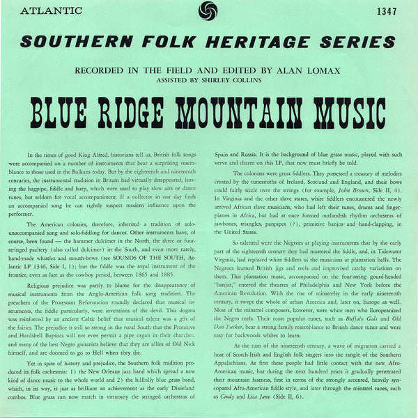 Various : Blue Ridge Mountain Music (LP, Album)