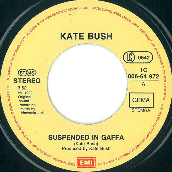 Kate Bush : Suspended In Gaffa (7", Single)