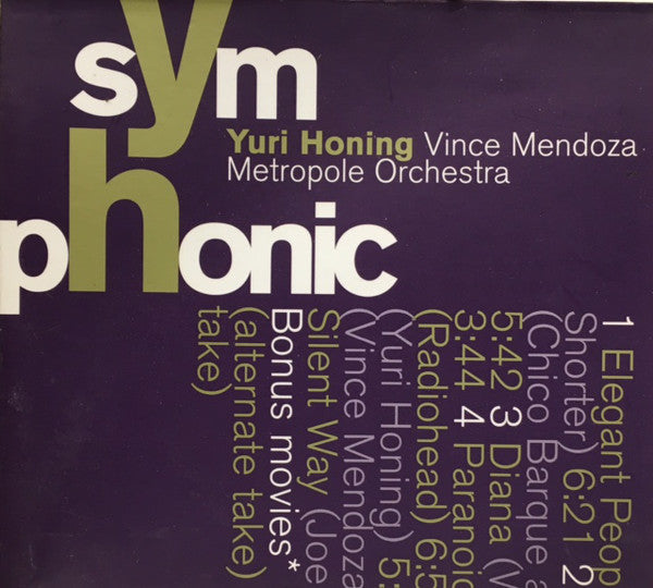 Yuri Honing, Vince Mendoza, Metropole Orchestra : Symphonic (CD, Album, Enh)
