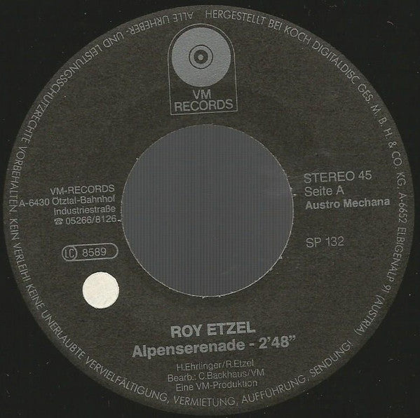 Roy Etzel : Alpenserenade / Ein Herz Und Eine Seele (7", Single)