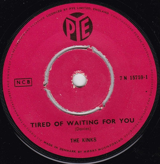 The Kinks : Tired Of Waiting For You ✴ Come On Now (7", Single)